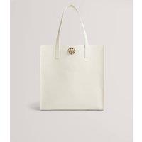 Ted Baker Women's Rose Detail Crinkle Large Tote Bag Ivory