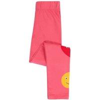 Frugi Girl's Leona Placement Leggings in Pink | Size: 2-3 Years