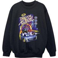 DC Comics Boy's Time For Action Sweatshirt in Black | Size: 7-8 Years