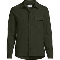 Lands' End Men's Knit Waffle Shirt in Dark Green | Size: 2XL