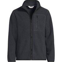 Lands' End Men's Zip Front Sherpa Fleece Jacket in Charcoal | Size: Large