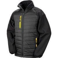 Result Men's Black Compass Padded Soft Shell Jacket | Size: 3XL