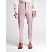Ted Baker Men's Burra Slim Fit Rose Sharkskin Suit Trouser in Pink | Size: 34R