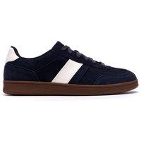 Clarks Men's Seco Speed Navy Suede Trainers, Lace Up in Blue | Size: 6-Standard Fit