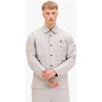Luke 1977 Men's Collingford Multi Pocket Shirt in Light Grey | Size: Medium