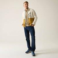 Regatta Men's Frankie Colour Block Full Zip Fleece in Natural White | Size: Large