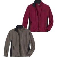 Atlas for Men Men's Fleece Jacket Pack of 2 in Burgundy | Size: Large