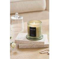 SHEONLY Lime Basil & Citrus Soy Wax Scented Candle with Bell Shaped Glass Cup in Green