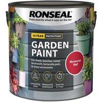 Ronseal Garden Paint Moroccan Red 2.5 litre | Size: 2.5L