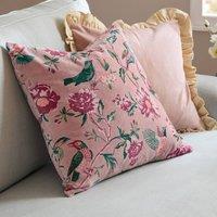 Wylder Aviary 100% Cotton Velvet Cushion | Size: 50 cm x 50 cm