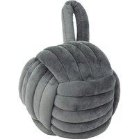 Furn Knot Entwined Velvet Novelty Door Stop in Charcoal