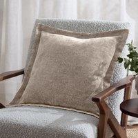 Yard Dune Velvet Chenille Cushion in Natural | Size: 50 cm x 50 cm