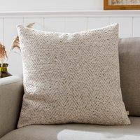 Wylder Croft Twill Woven Cushion in Beige | Size: 50 cm x 50 cm