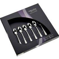 Arthur Price 'Grecian' Stainless Steel Set 6 Coffee Spoons Gift Boxed Cutlery Set in Silver | Size: 6 Pack
