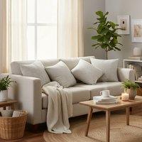 Luxury Living Set of 4 Silver Chenille Filled Cushions 45cm | Size: 45 cm x 45 cm