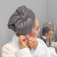 Duncan Stewart Personalised Hair Towel in Grey