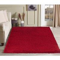 Desire Rugs Modern Elegant Soft Shaggy Rug for Living Rooms - Stylish Area Rugs in Red | Size: 60 cm x 220 cm