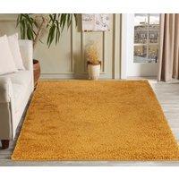 Desire Rugs Modern Elegant Soft Shaggy Rug for Living Rooms - Stylish Area Rugs in Gold | Size: 60 cm x 220 cm