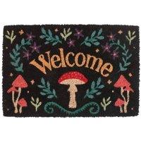 KDMD Black Mushroom Welcome Doormat | Size: 40 cm x 60 cm