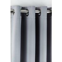 New Edge Blinds Essential Woven Thermal Blackout Eyelet Curtains in Grey | Size: 168 cm width x 137 cm drop