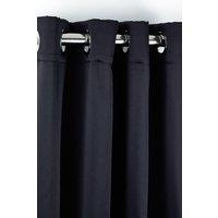 New Edge Blinds Essential Woven Thermal Blackout Eyelet Curtains in Black | Size: 116 cm width x 137 cm drop