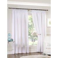 New Edge Blinds Voile Lined Pencil Pleat Curtains in White | Size: 168 cm width x 137 cm drop