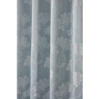 New Edge Blinds English Garden Lined Eyelet Jacquard Curtains in Duck Egg Blue | Size: 116 cm width x 137 cm drop