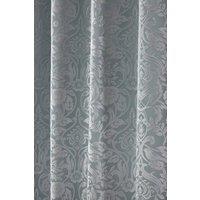 New Edge Blinds Harrow Lined Eyelet Jacquard Curtains in Duck Egg Blue | Size: 116 cm width x 137 cm drop