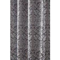 New Edge Blinds Harrow Lined Eyelet Jacquard Curtains in Grey | Size: 116 cm width x 137 cm drop