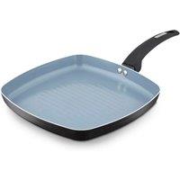 Tower Cerasure Grill Pan, 28cm Non-Stick, Induction Compatible, Graphite in Black | Size: A