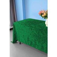Neel Blue Diamond Velvet Rectangle Tablecloth - 70 x 144 Inch in Emerald