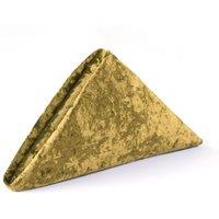 Neel Blue Diamond Velvet Napkin with Hemmed Edges, 20x20 Inch in Gold