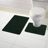 New Edge Blinds Cali Bath Mat Set in Emerald