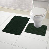 New Edge Blinds Miami Bath Mat Set in Emerald