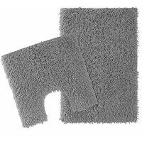 New Edge Blinds Como Bath Mat Set in Grey