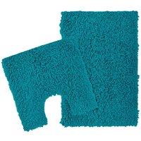 New Edge Blinds Como Bath Mat Set in Teal