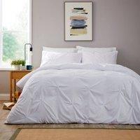 New Edge Blinds Pintuck Duvet Set in White | Size: Double