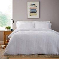 New Edge Blinds Belgravia Duvet Set in White | Size: Super King