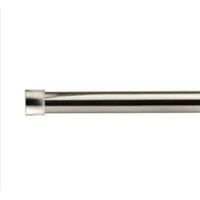 New Edge Blinds 16-19mm Fenton Extendable Eyelet Metal Curtain Pole Set in Silver | Size: 160 cm