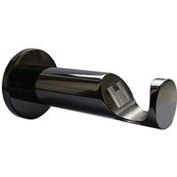 New Edge Blinds Quick Lock Cylinder Metal Curtain Pole Support Bracket Pair (28mm) in Metallics