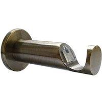 New Edge Blinds Quick Lock Cylinder Metal Curtain Pole Support Bracket Pair (35mm) in Bronze