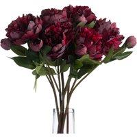 Hill Interiors Faux Burgundy Peony Rose