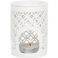 KDMD White Matte Lattice Cut Oil Burner