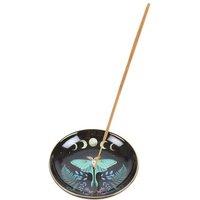 KDMD Luna Moth Ceramic Incense Plate in Black
