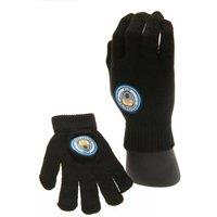 Manchester City FC Knitted Gloves in Black
