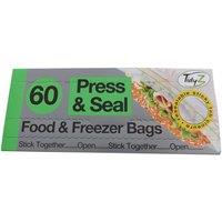 Tidyz Press & Seal Food & Freezer Bags (Pack of 60) in Black