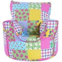 Bean Lazy Cotton Patchwork Ladybird Bean Bag Arm Chair with Beans Child / Teen size | Size: Large