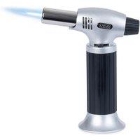 LIVIVO Cooking Blow Torch with Adjustable Flame Control in Metallic Silver