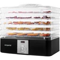 Emperial Food Dehydrator 5 Tier Food Dryer, Temperature & Timer Control - 240W in Black | Size: Small