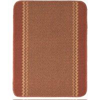 THE RUGS Washable Designer Rugs & Mats Lined Bordered Design in Terra | 116T in Burnt Orange | Size: 67 cm x 180 cm